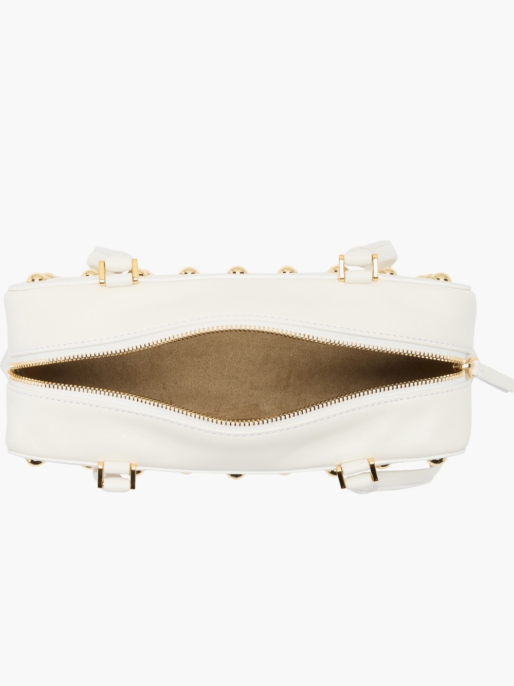 Veronica Beard Studded Boxy Leather Shoulder Bag Off-White NWT $648 Gorgeous! - Picture 4 of 12